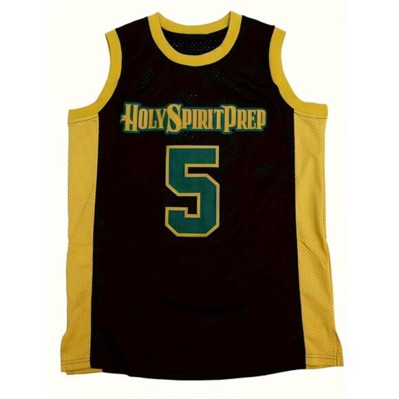 Holy Spirit Prep #5 Edwards Men's Embroidered Basketball Jersey - 100% - Picture 2 of 5